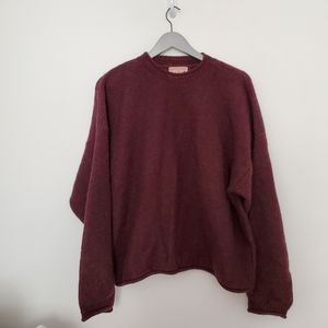 Woolrich Wool Original Outdoorwear Burgundy Sweater XL